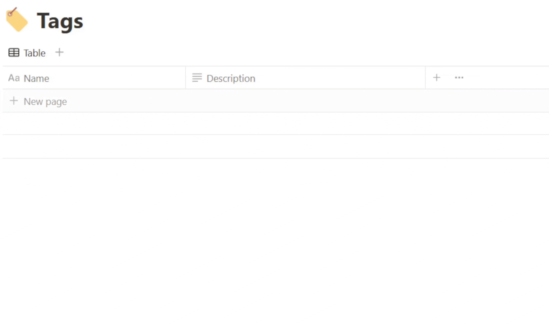 Creating topics in Notion database
