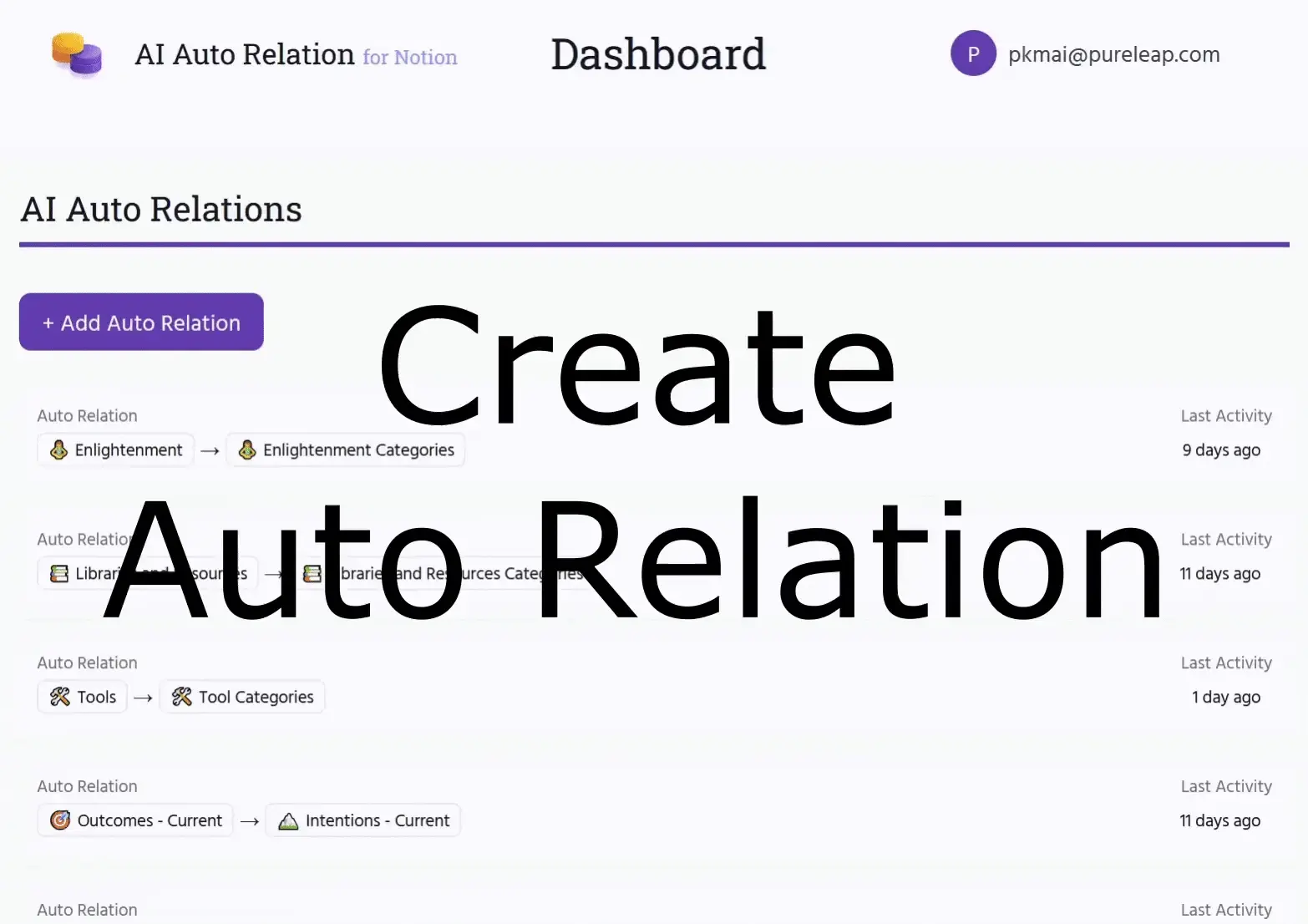 Linking databases in Notion Auto Relation